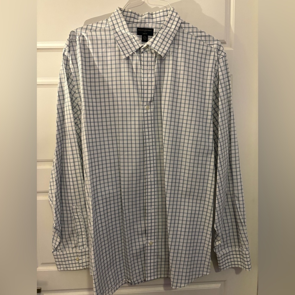 Banana Republic Xxl Shirt COTTON SHIRTS LONG SLEEVE SLIM FIT